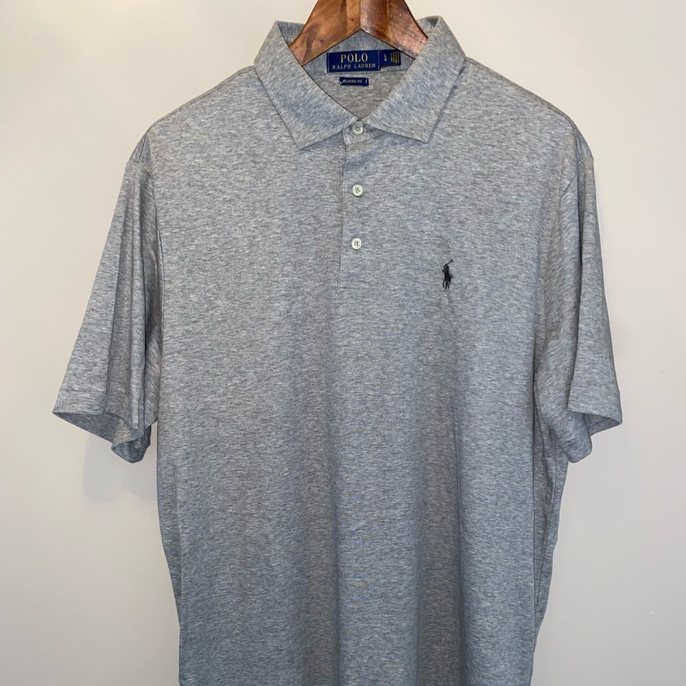 Gray Ralph Lauren polo
